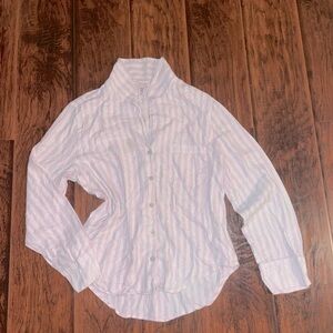 Victoria Secret Striped Button Up Shirt Long Sleeve Size